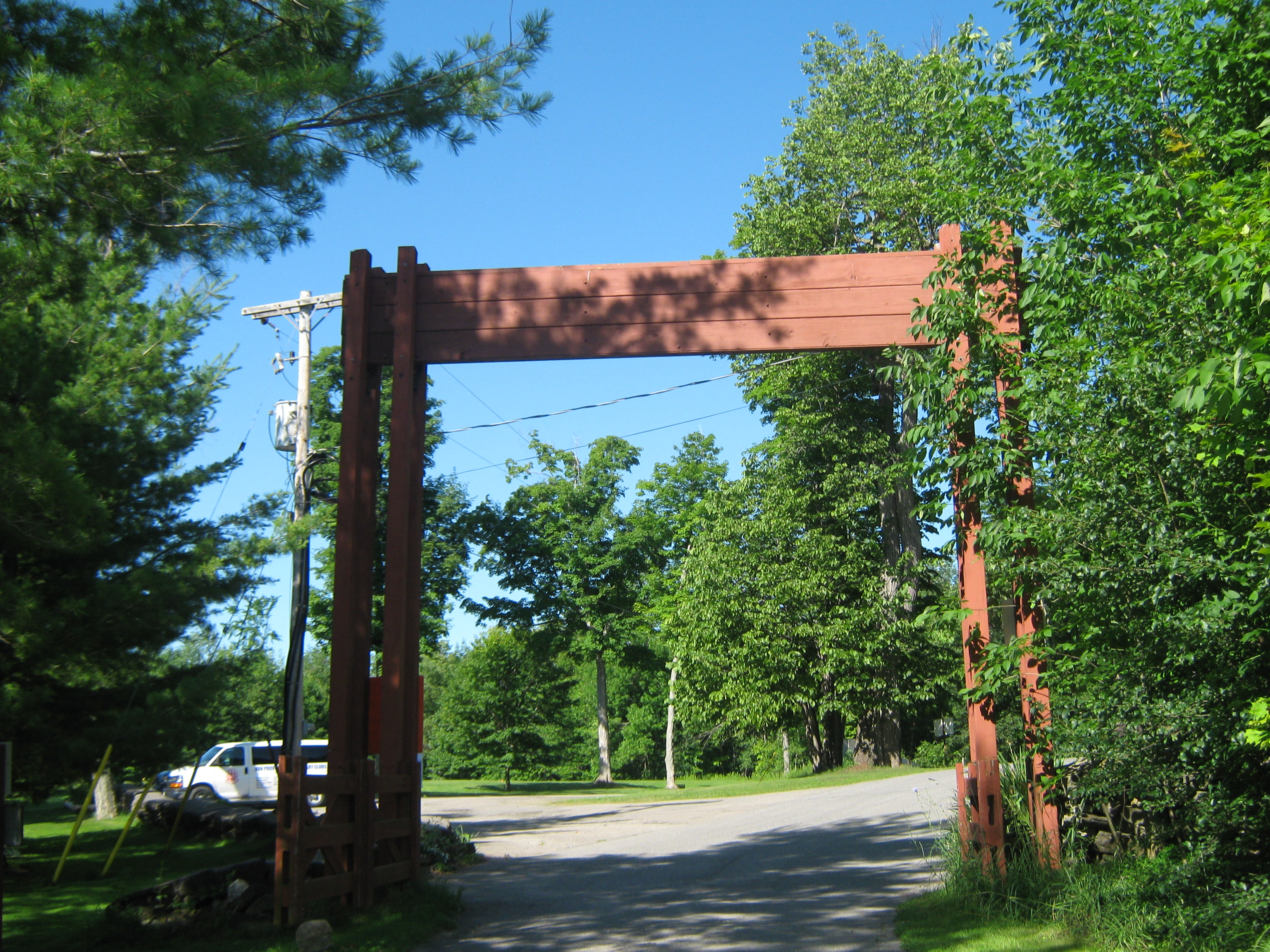 The Cameron Gates  - the main entrance into camp.